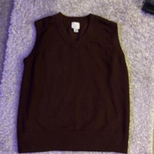 a new day ladies  V-Neck Sweater Vest - Dark Brown